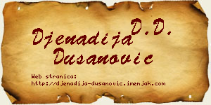 Đenadija Dušanović vizit kartica